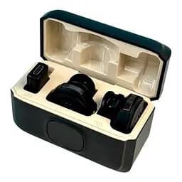 Бездротовий петличний мікрофон Q8 Type-C 2шт з шумопоглинанням та зарядним кейсом Black (18892)