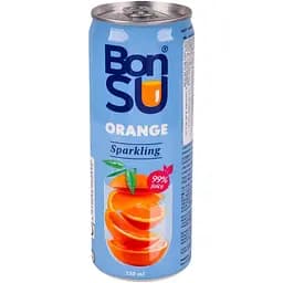 Напиток BonSU из сока апельсина 99% газированный 330 мл