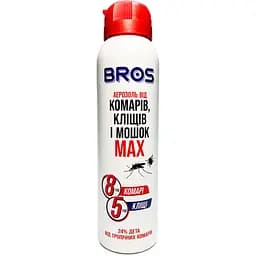 Аэрозоль от комаров, клещей и мошек Bros Max 90 мл