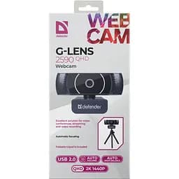 Веб-камера Defender G-lens 2590 QHD 2K 1440p, 3.7МП чорна (63113) - мініатюра 6