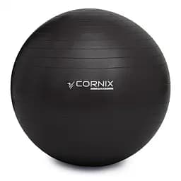 М'яч для фітнесу (фітбол) Cornix 55 см Anti-Burst XR-0014 Black - мініатюра 5