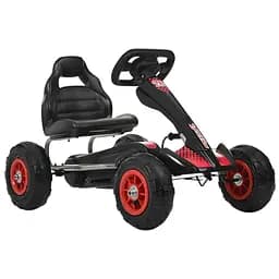 Педальний карт Bambi з регульованим сидінням та надувними колесами чорний