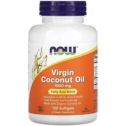 Натуральна добавка NOW Virgin Coconut Oil 1000 mg, 120 капсул