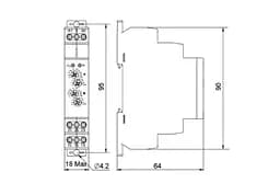 Реле часу асиметричного циклу NTE9‑S1 AC/DC 12‑240V АСКО‑УКРЕМ (A0010240007) - мініатюра 4