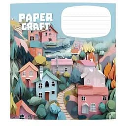 Тетрадь ученическая Школярик Paper craft 012-3354K-2 в клеточку 12 листов