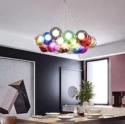 Яркий светильник Восса Multicolor на 19 цветных плафонов Line.F AA 225/19