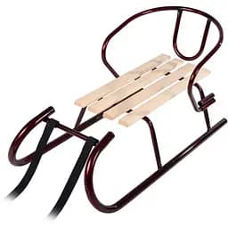 Санки Vitan Овен зі спинкою бордові (7340)