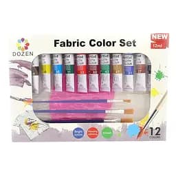 Набір фарб для одягу Dozen Bambi DSCN0680, 12 мл 12 шт