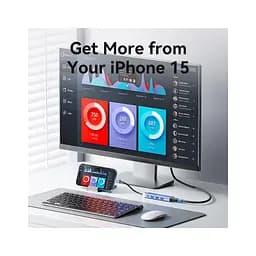 Концентратор Vention USB 3.1 Type-C to HDMI/USB 3.0x3/PD 100W Blue Aluminum Alloy Hub 5-in-1 (TGESB) - мініатюра 9