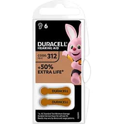 Батарейки для слуховых аппаратов Duracell Hearing Aid 312 PR41 6 шт. (81546856)