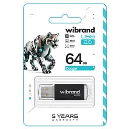 Flash Wibrand USB 2.0 Cougar 64Gb Black - мініатюра 2