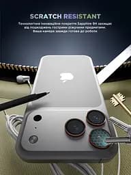 Захисне скло для камери Apple iPhone 17 Pro/17 Pro Max, Supreme BI, помаранчевий колір, з рамкою, глянцеве скло для захисту лінз, протиударне, прозоре, з клейовим шаром по контуру, не впливає на якість фото, ArmorStandart (ARM86440) - мініатюра 5