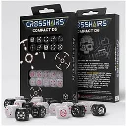 Набор кубиков Crosshairs Compact D6: Black&Pearl (20 шт.) (STCA05)