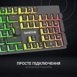 Клавіатура GamePro MK85R Red Switch RGB USB Black (MK85R) - мініатюра 7