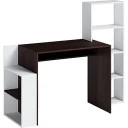 Стіл комп'ютерний з поличками з ДСП II FST-25 Венге+білий