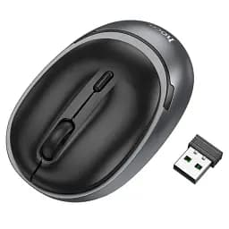 Бездротова миша Hoco GM34 Nuevo Dual-Mode Business Wireless Mouse Metal Grey - мініатюра 3