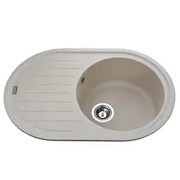 Кухонна мийка гранітна Globus Lux Ohara слонова кiстка 770x500мм-А0005