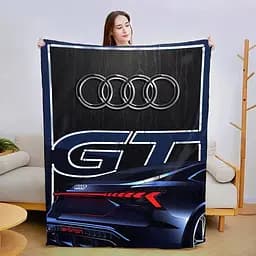 Плед плюшевий подарунковий 3D Audi GT 160х200 см