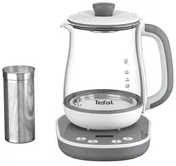Електрочайник Tefal Tastea tea maker 1.5 л скло заварник біло-сірий kuh0015326 - мініатюра 2