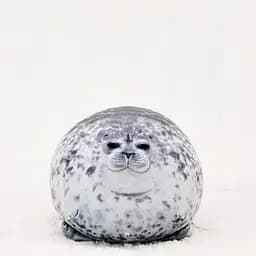 Плюшева реалістична іграшка Тюлень Seal подушка обіймашка антистрес 40 см cірий - мініатюра 2