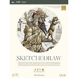 Блок Muse Sketch&Draw на склейці 18x24 см 50 аркушів в асортименті (PB-GB-050-081) - мініатюра 2