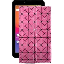Чохол StatusCASE з екошкіри для планшету Prestigio MultiPad Wize 4137 4G Рожевий ромб