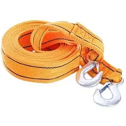 Трос буксировочный Сила 4.5 м х 50 мм 3 т усиленный с двойной пряжкой крюк в блистере 