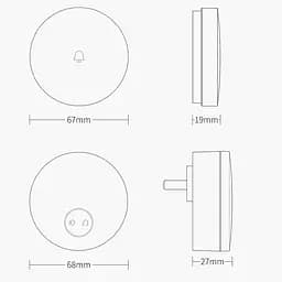 Бездротовий дверний дзвінок Linptech Wireless Doorbell (G6L-SW) - мініатюра 5