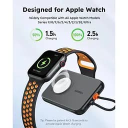 Портативний зарядний пристрій V0567 ємністю 5000 мАг для iPhone з вбудованим кабелем - мініатюра 3