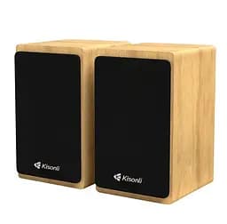 Комп'ютерні колонки Kisonli X23 Bluetooth, 10W, USB, Wooden - мініатюра 2