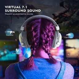 Навушники Fifine H6 RGB 7.1 White (H6W) - мініатюра 6
