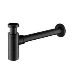 Напівсифон для умивальника Frap F82-7 під донний клапан, латунь, чорний, Чорний матовий