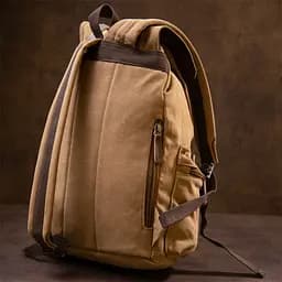 Рюкзак туристичний текстильний унісекс 20610 Vintage коричневий - мініатюра 9