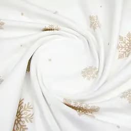 Дитяча постільна білизна фланель Cosas SNOWFLAKES GOLD CS3 110х140см (Flannel_SnowflakesGold_El80-29Amber_140) - мініатюра 7