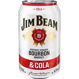 Напій слабоалкогольний Jim Beam Bourbon&Cola, 6%, 0,33 л