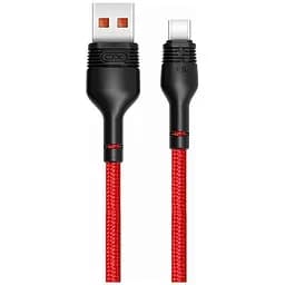 Кабель швидкісний 5 А XO NB55 USB - type-C 1 м 5A червоний