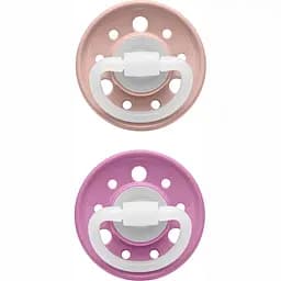 Пустышка Nip Вишенка Д, 0-6 мес., круглый, 2 шт., красный с розовым (38689-51)