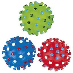 Игрушка для собак Tatrapet Toys Fun виниловый мячик с шипами 8.5 см разноцветный