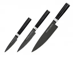Набір із 3-х кухонних ножів Samura Mo-V Stonewash (SM-0230B)