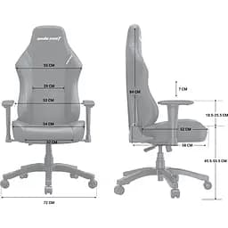 Крісло ігрове Anda Seat Luna Size L Black Fabric (AD18-44-B-F) - мініатюра 10