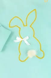 Дитячий чоловічок з футера з вишивкою зайчик Bunny та закритими ніжками