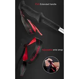 Трекінгова палиця телескопічна Naturehike ST06 (NH17D006-D) 66-135см срібляста - мініатюра 6