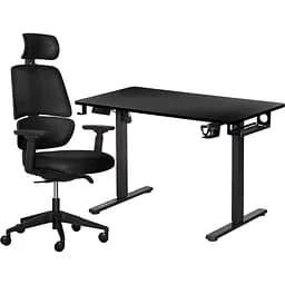 Комплект Mealux PowerDesk Lite Walnut + Leo Air Plus Black (EVO-201 Lite Walnut /B +Y 546 KB)