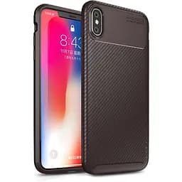 Чехол-накладка iPaky Carbon Fiber Series/Soft TPU Case Apple iPhone XS Max Brown