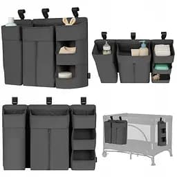 Подвесной органайзер для детской кроватки Lionelo Sidepocket (LO-SIDEPOCKET LARGE GREY)