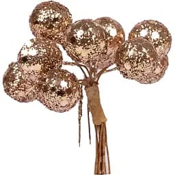 Ягоди декоративні Yes! Fun гліттер 15 мм 9 шт./пучок золоті (973930)