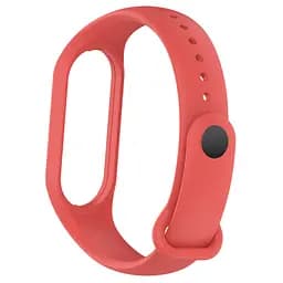 Силіконовий ремінець для фітнес браслетів Xiaomi Mi Band 5/6/7, Silicone, red, зі зручною застібкою, на фітнес трекер та смарт годинник, ArmorStandart (ARM61892) - мініатюра 2