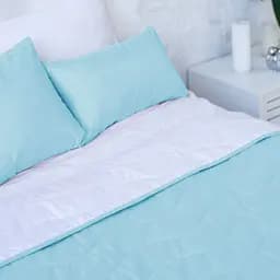 Декоративне покривало  Sonex Capri 220х240 см блакитне з білим (SO102402) - мініатюра 4