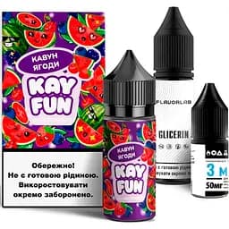 Набор компонентов для самозамеса солевой заправки Flavorlab Kayfun Арбуз Ягоды 30 мл, 0-50 мг (18726)
