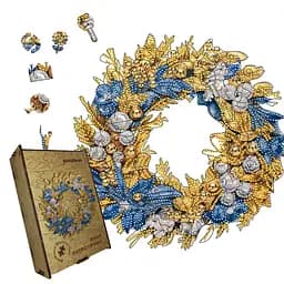 Пазл деревянный Патриотический Венок, А1, 500+ элементов, Картонная коробка